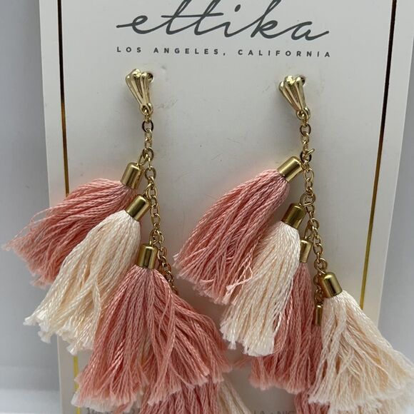 NWT Ettika Los Angeles Daydreamer Tassel Earrings - Picture 5 of 7
